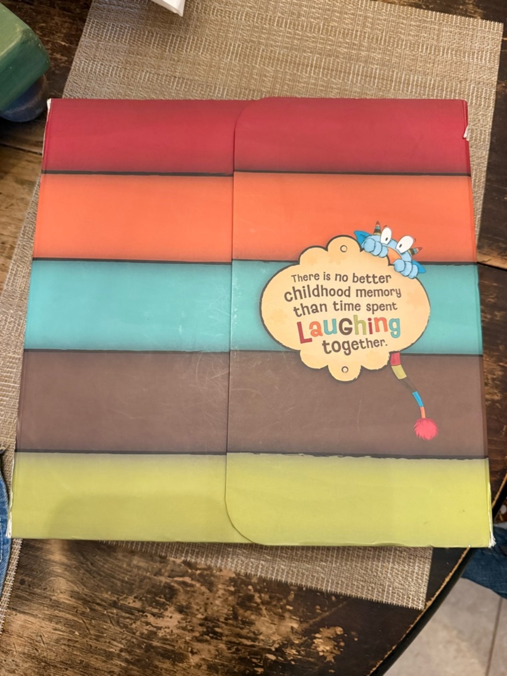 Tickle Monster book and two mittens in box